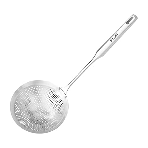 clouh steel spider strainer skimmer ladle, strainer spider skimmers for  kitchen cooking and frying (dia. 14cm)