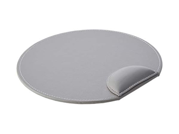 Osco BKPUMPAD1 Mouse Pad In Ecopelle Nera 24x25 Cm – Base Antiscivolo In Pelle Finta, Resistente E Facile Da Pulire, Stile Ufficio Elegante