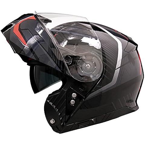 Integrated Sun Visor Flip-Up Motorbike Helmets