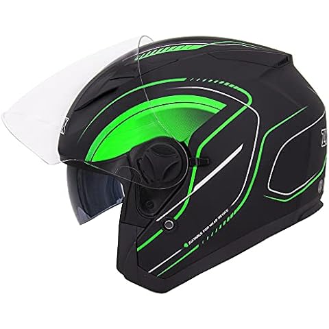 Integrated Sun Visor Open-Face Motorbike Helmets