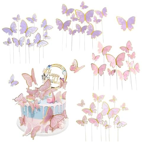 Kids' Butterflies Cake Toppers