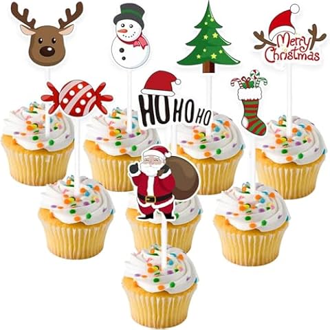 Kids' Christmas Cupcake Toppers