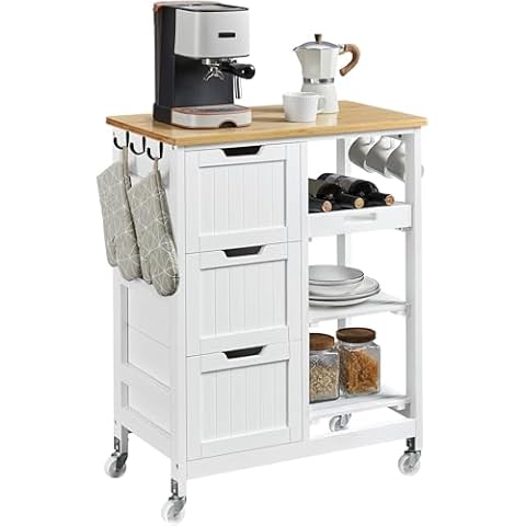 Kitchen Storage Carts with Drawers