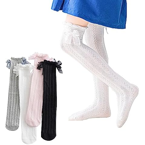 Lace Knee-High Socks for Girls
