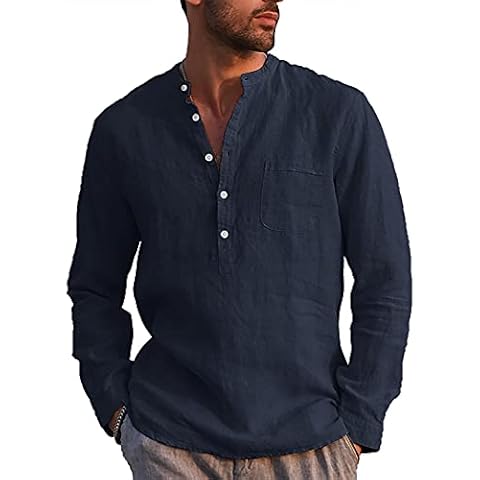 Linen Long Sleeve Tops for Men