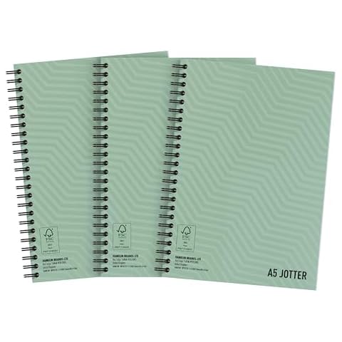 Pack of 3 Wirebound Notebooks