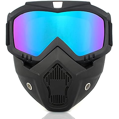 Removable Face Mask Motorbike Goggles