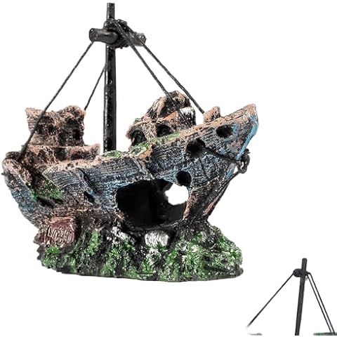 Shipwreck Aquarium Décor Thematic Ornaments