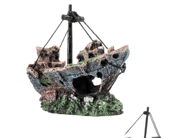 Shipwreck Aquarium Décor Thematic Ornaments thumbnail