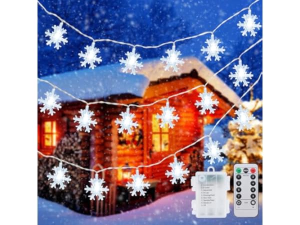Snowflake Outdoor String Lights thumbnail