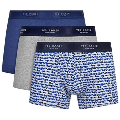Ted Baker Confezione Da 3 Boxer Corti Uomo - Morbido Cotone Ed Elastan, Vestibilità Comfort