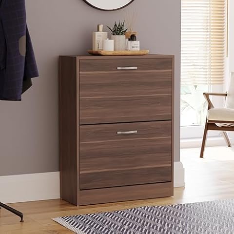 Walnut Shoe Cabinets