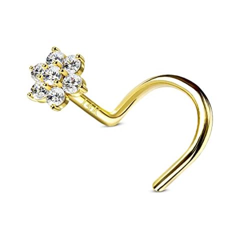 Yellow Gold Piercing Screws